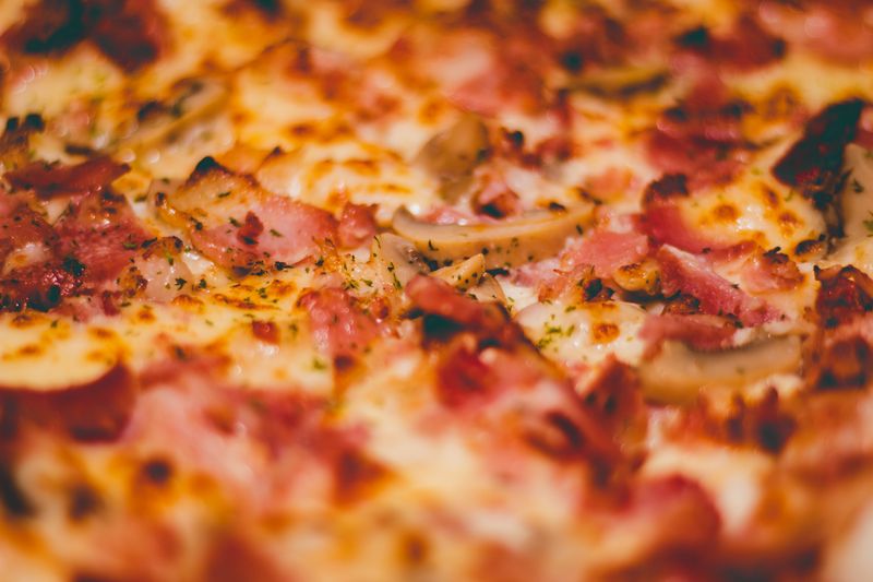 Meat lovers mod pizza loaded with sausage, pepperoni and bacon
